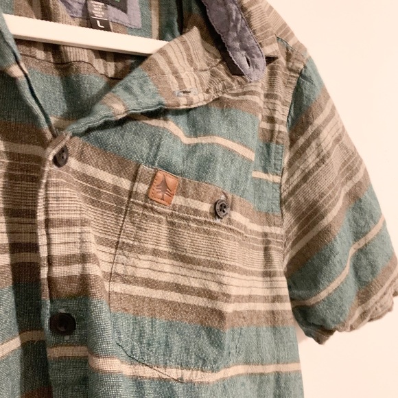 Nomad Division Hippy Tree Button Down. Striped - Picture 3 of 4